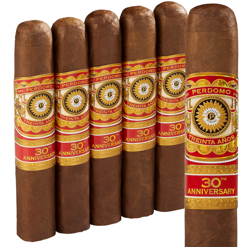 Perdomo 30th Anniversary Box-Pressed Sun Grown Robusto Pack of 5