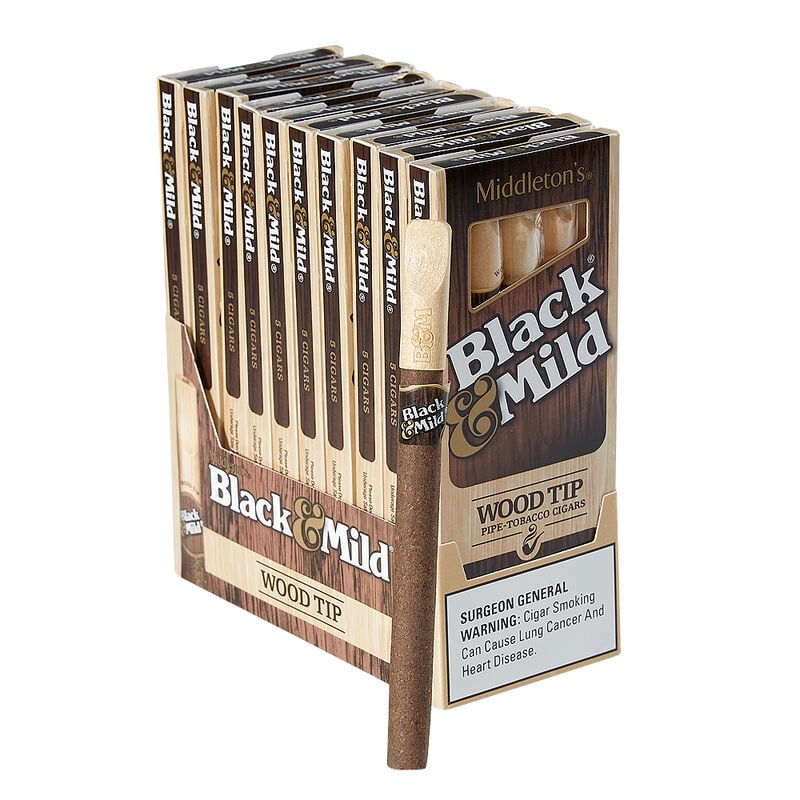 Black & Mild Original Wood Tip Cigarillos Pack of 50 [10/5]