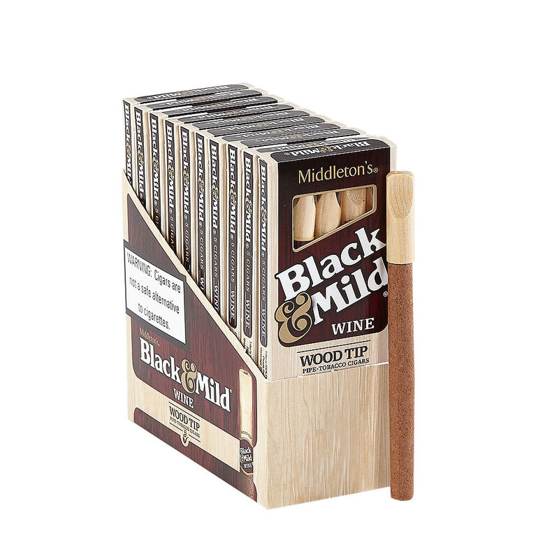 Black & Mild Wine Wood Tip Cigarillos Pack of 50 [10/5]