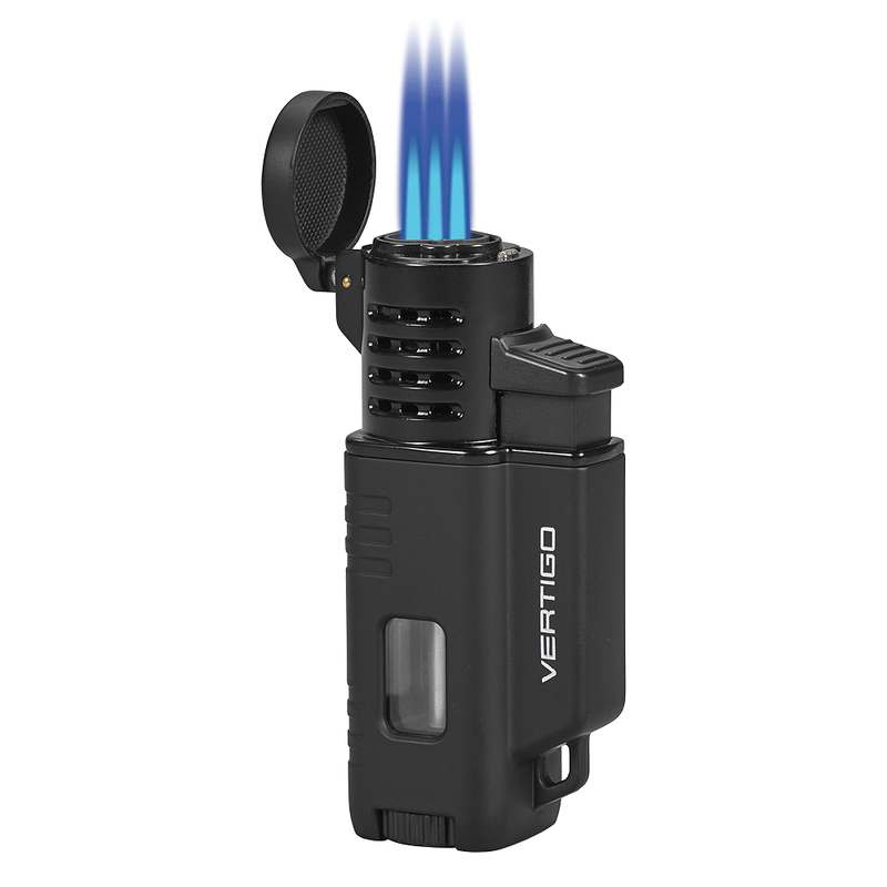 Vertigo Forester Triple Torch Lighter Brown Rubberized