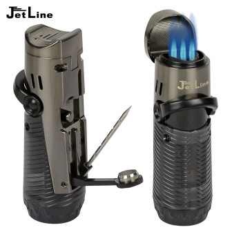 JetLine Regal 3 Triple Flame Lighter - Gun Metal Lighter