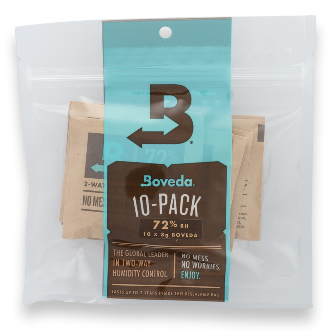 Boveda 58-84% Humidity Packs - 10-Count, Small 8g | 72% RH