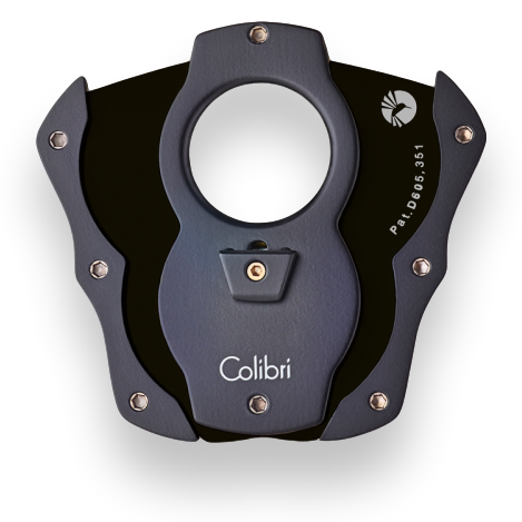 Colibri Cut Color-Coated Guillotine Double-Blade Cigar Cutter | Black and Black