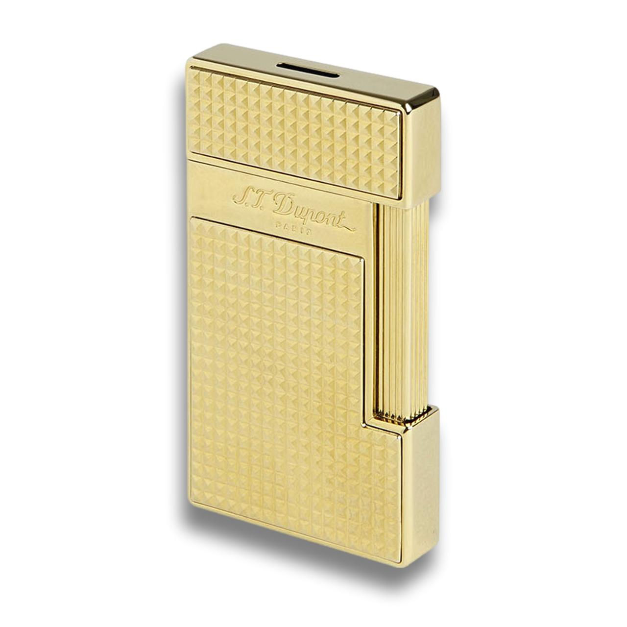 S.T. Dupont Slimmy Torch Flame Single Jet Cigar Lighter | Diamond Head Gold
