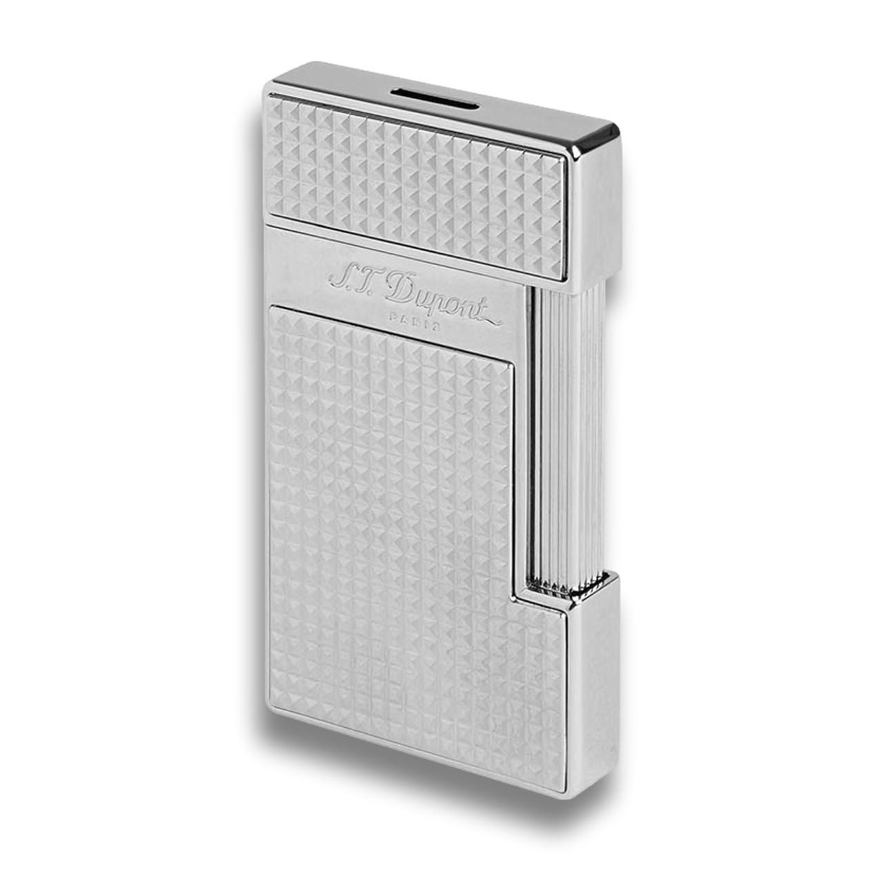 S.T. Dupont Slimmy Torch Flame Single Jet Cigar Lighter | Diamond Head Chrome