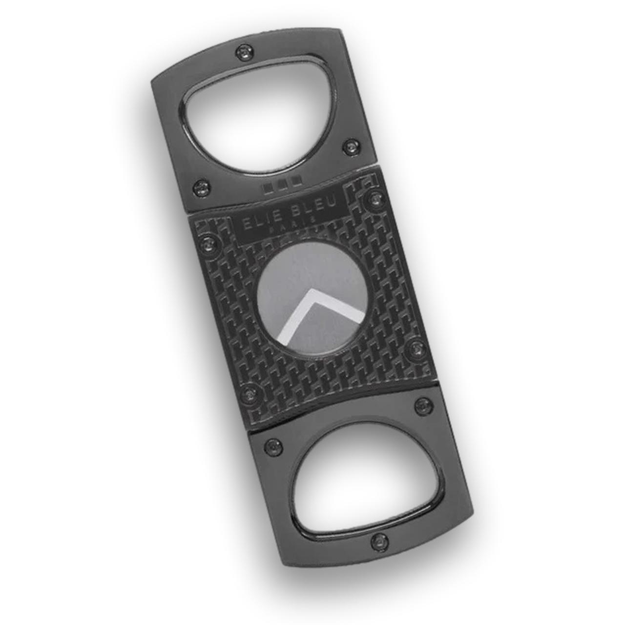 Elie Bleu EBC1 Square Double Blade Cigar Cutters | Carbon Fiber Pattern