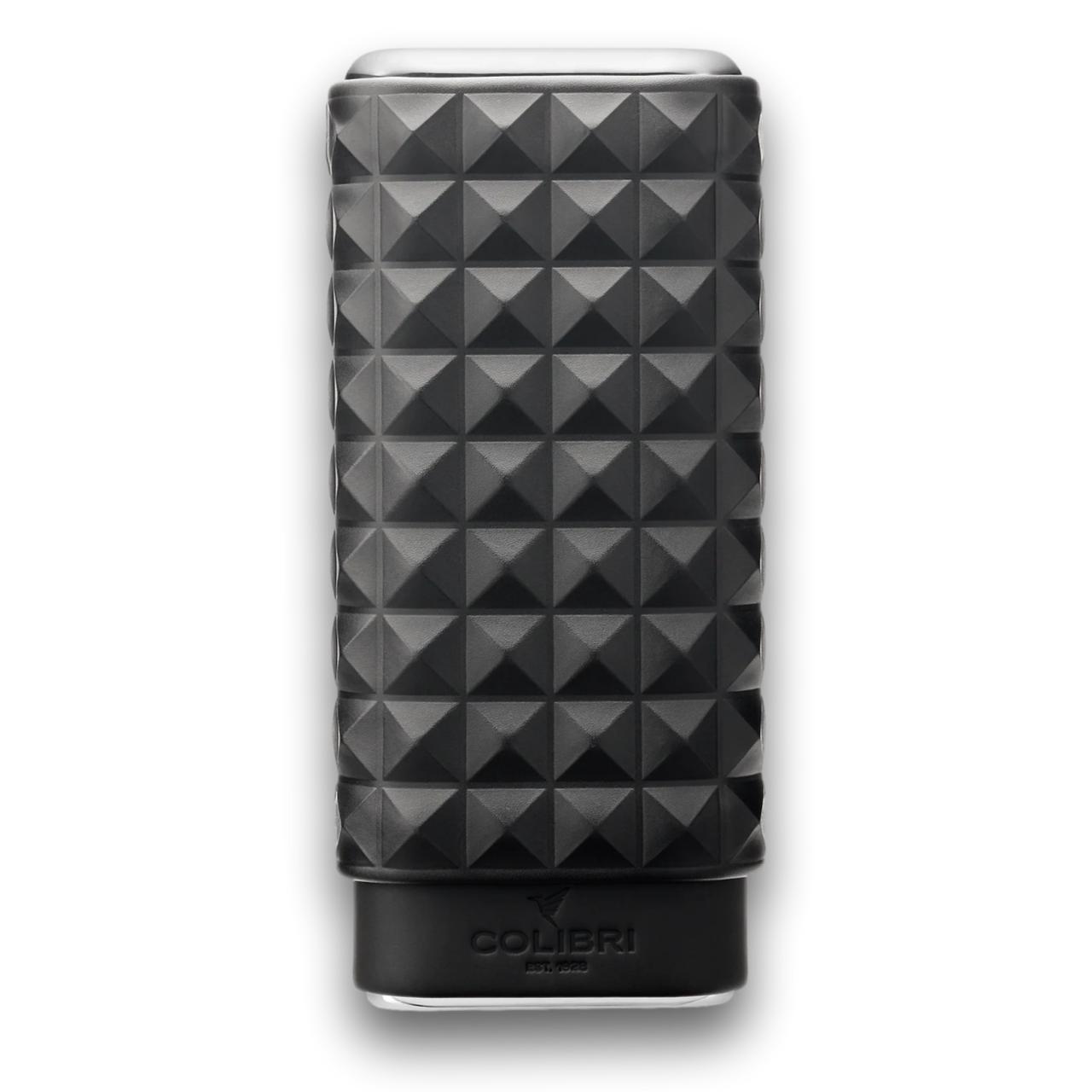 Colibri Quasar Leather 3-Finger Hard Cigar Cases | Black