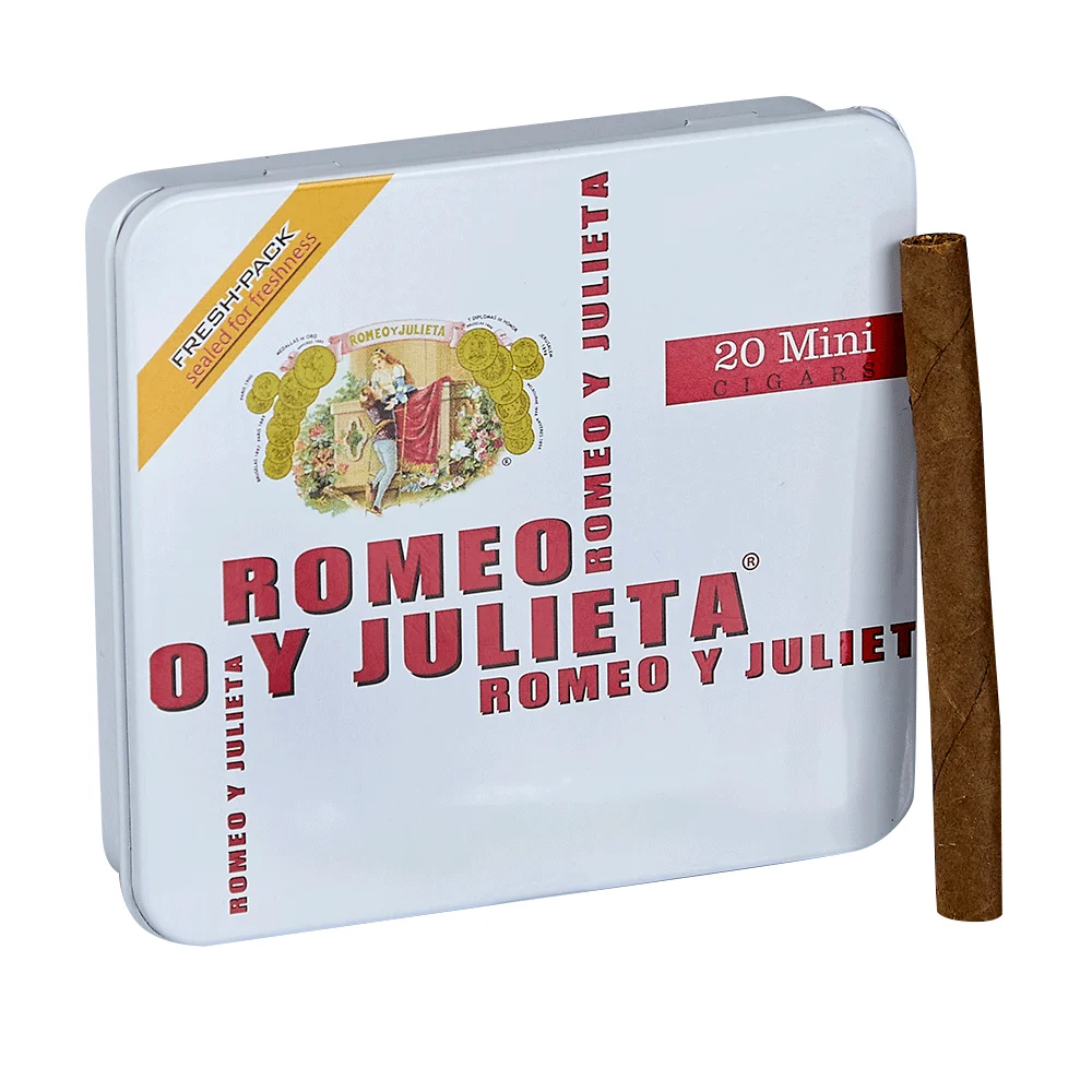 Romeo y Julieta Miniatures | Mini - White | Pack of 20