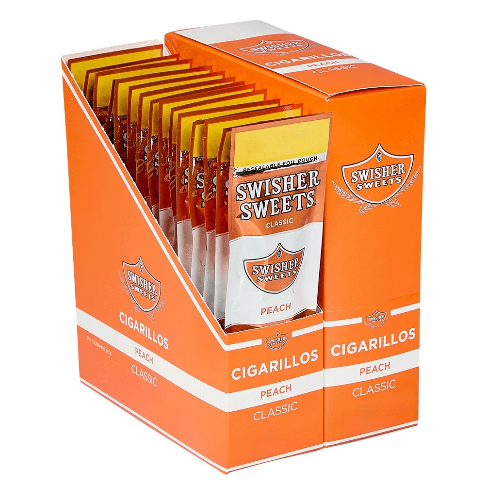 Swisher Sweet Cigars and Cigarillos | Cigarillos - Peach | Pack of 60