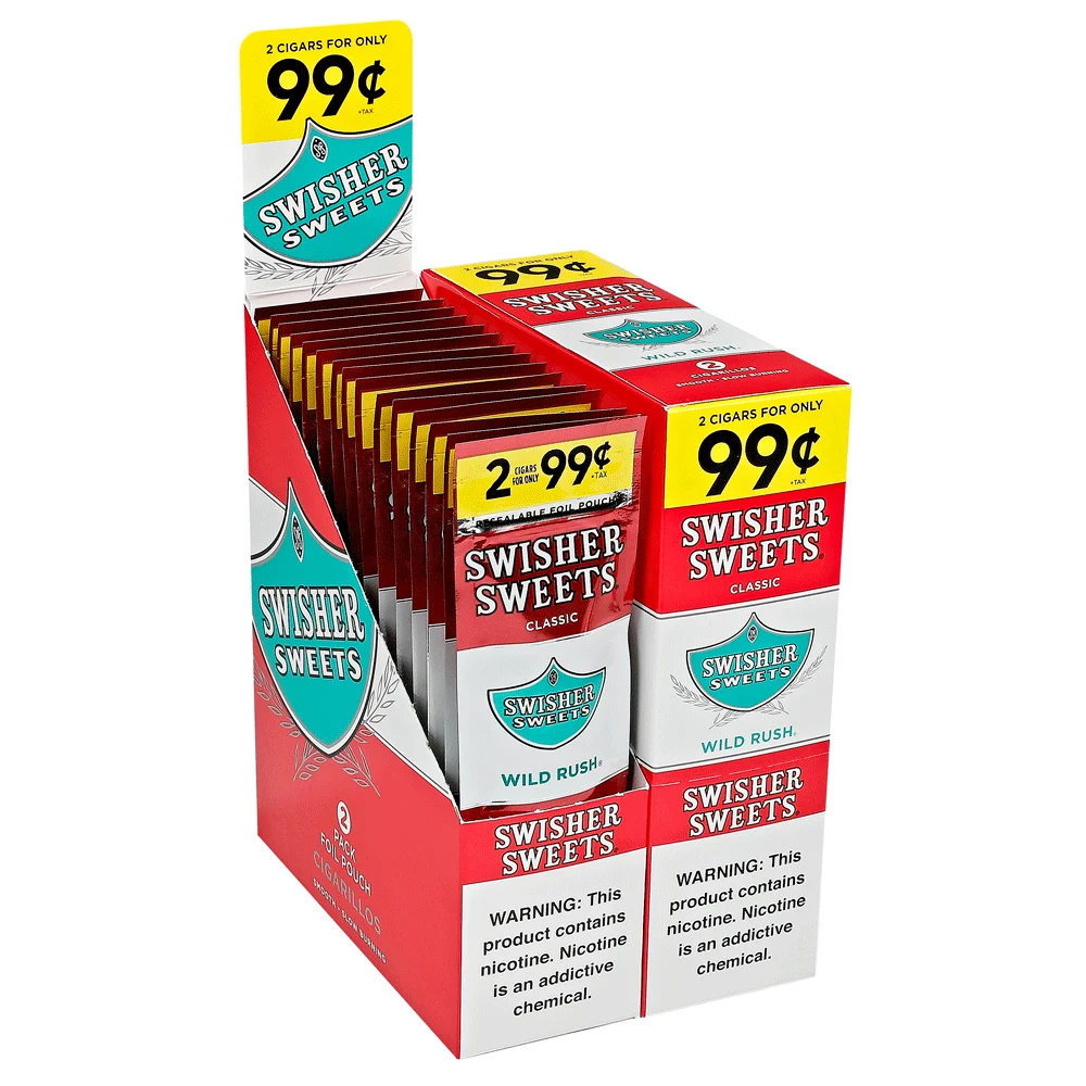Swisher Sweet Cigars and Cigarillos | Cigarillos - Wild Rush | Pack of 60