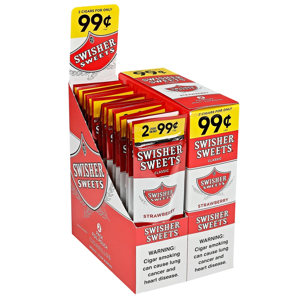 Swisher Sweet Cigars and Cigarillos | Cigarillos - Strawberry | Pack of 60