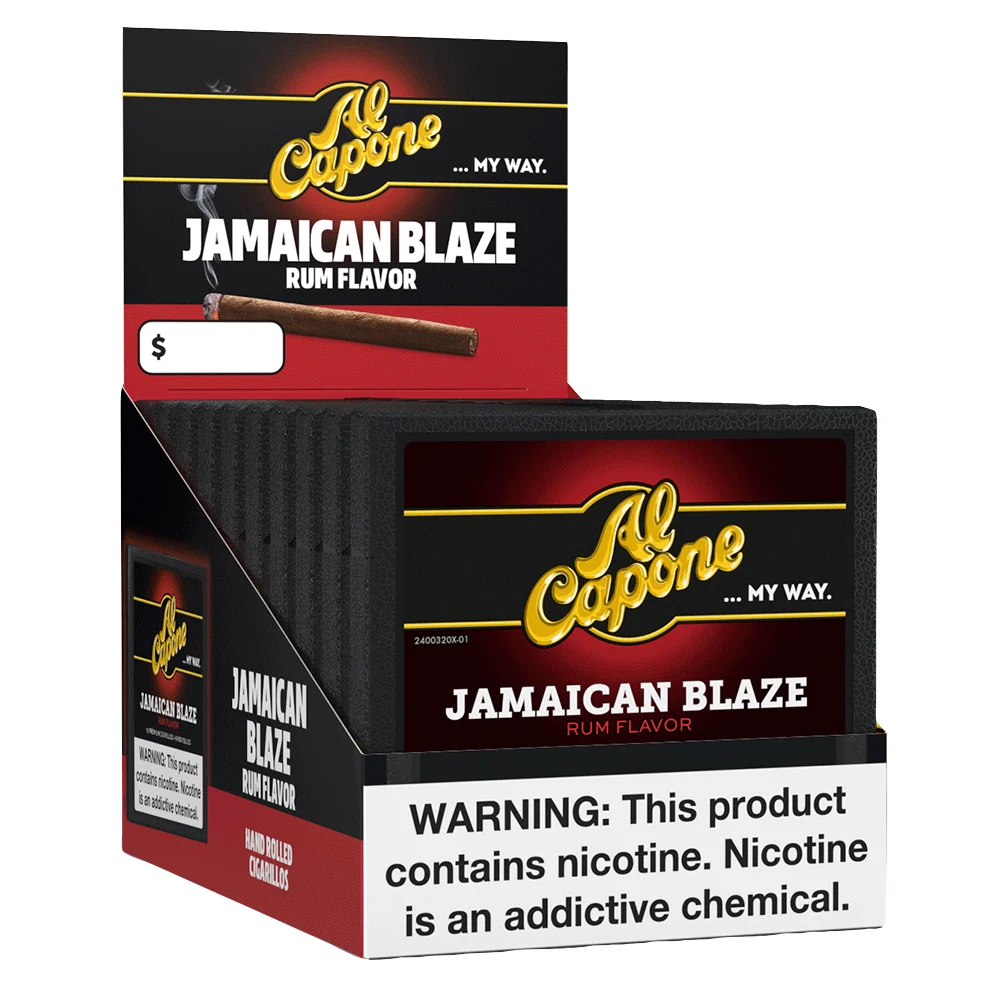 Al Capone | Cigarillos - Non-Filter Jamaican Blaze [Slims] | Pack of 100 [10/10]