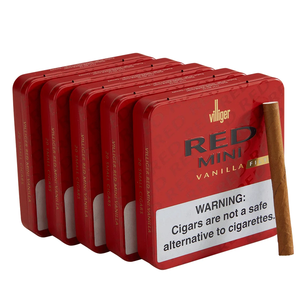 Villiger Mini Cigarillos | Cigarillos - Red Filtered | Pack of 100 [5/20]