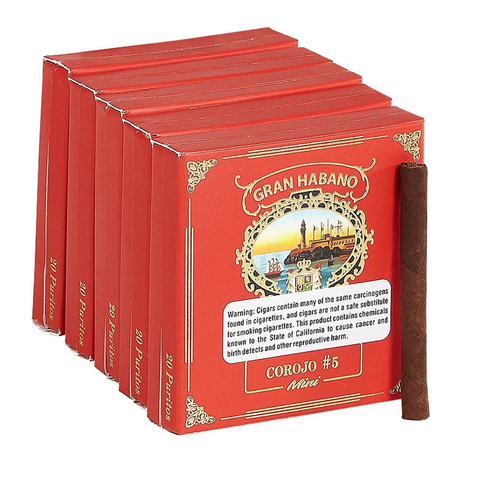 Gran Habano Minis | Puritos - #5 Corojo (Red) | Pack of 100