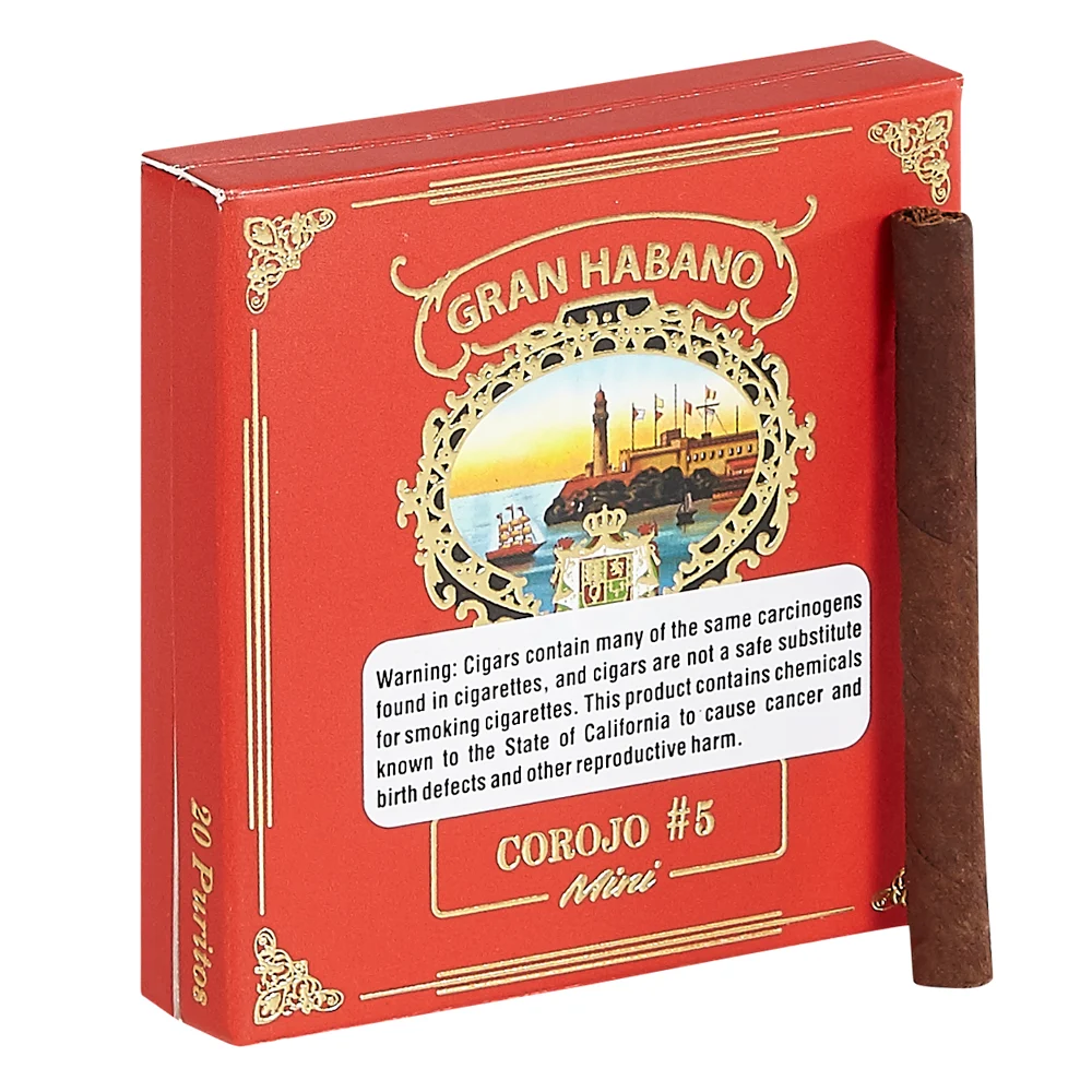 Gran Habano Minis | Puritos - #5 Corojo (Red) | Pack of 20