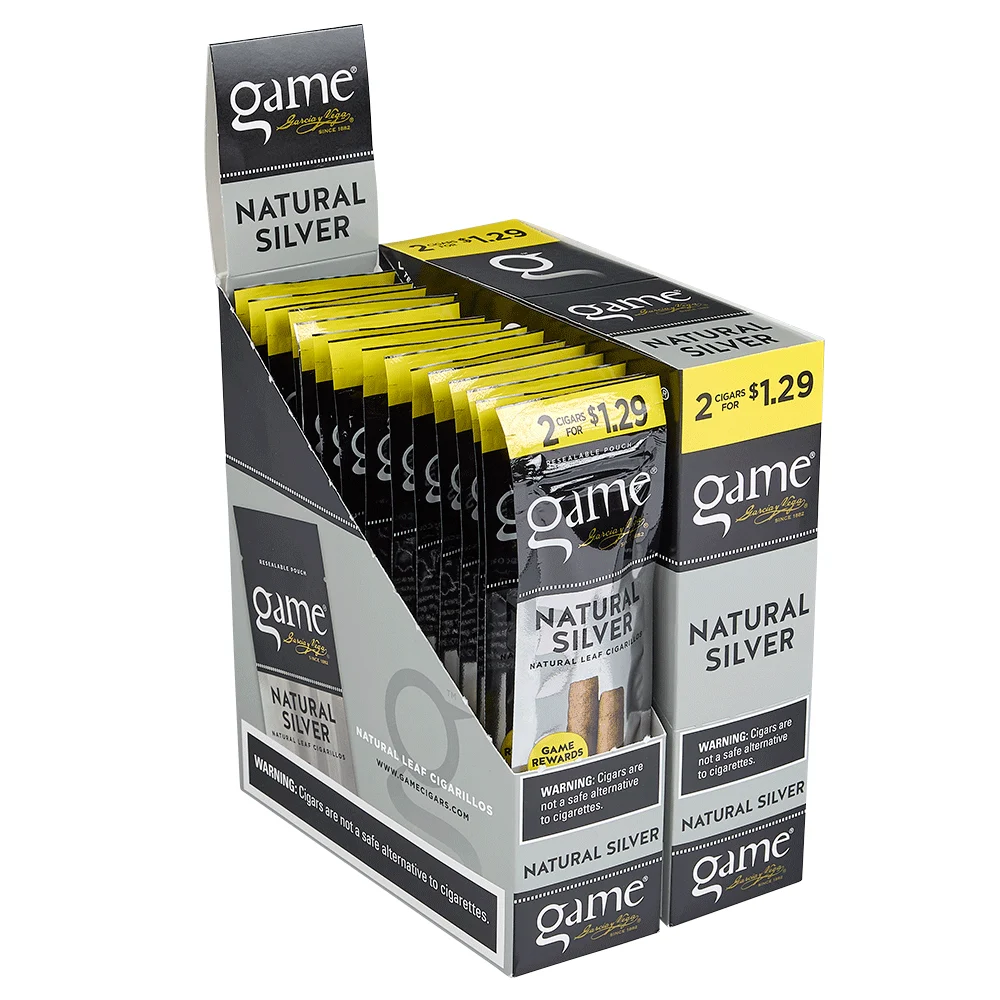 Game Cigars by Garcia y Vega | Cigarillos - Silver | Box of 60 [30/2]