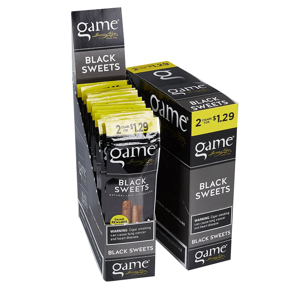 Game Cigars by Garcia y Vega | Cigarillos - Black | Box of 60 [30/2]