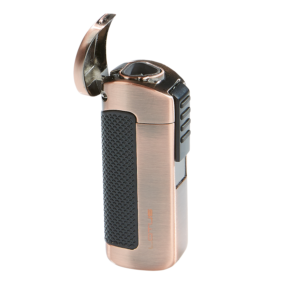 Lotus CEO Triple Flame Lighter | Brushed Copper