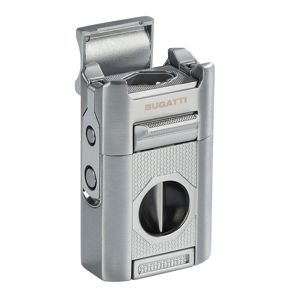 Bugatti T5 Quattro Torch Flame Lighter | Chrome