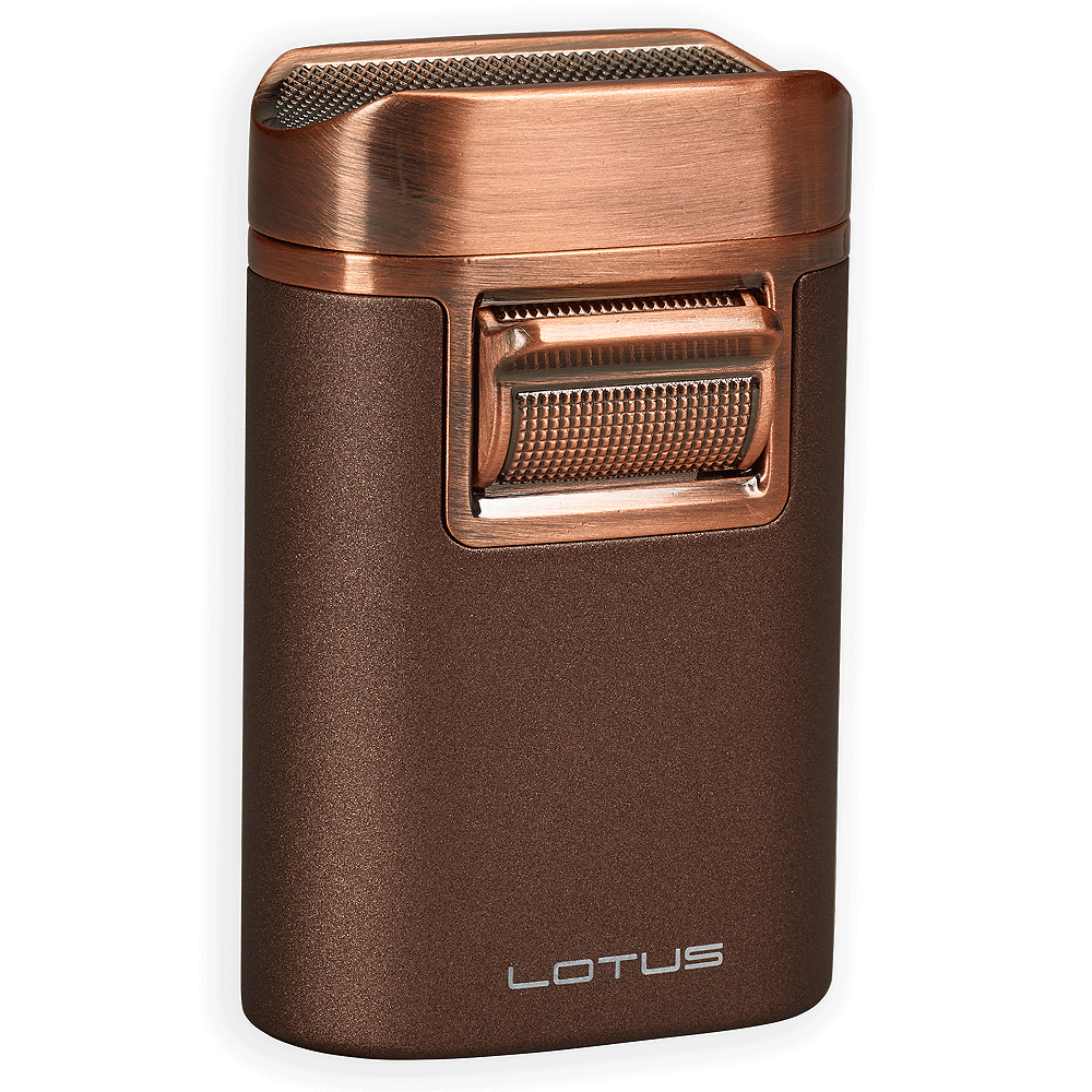 Lotus Brawn Table Lighters | Brown Crackle/Copper