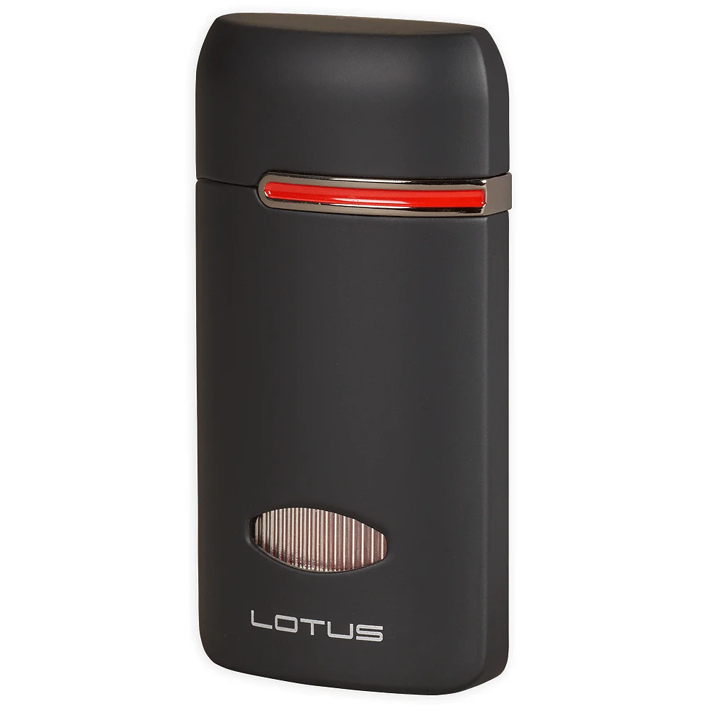 Lotus Matrix Lighter | Black Rubberized