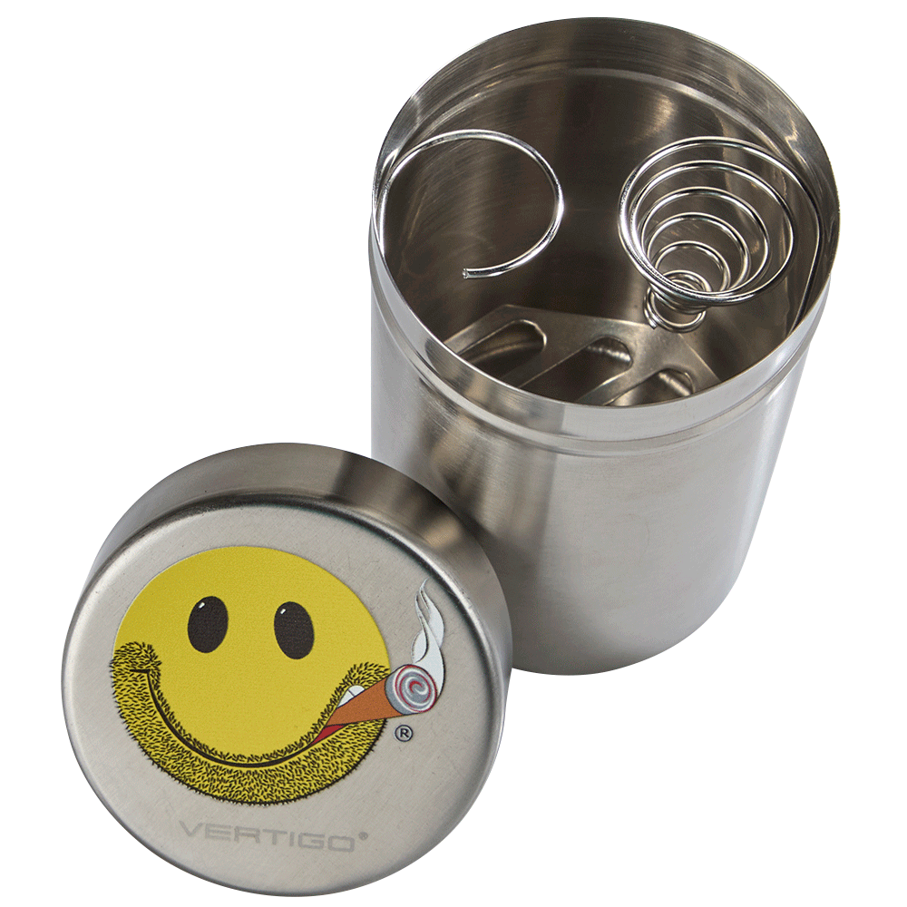 Smiley Imprinted Road Trip Travel Ashtray | Stainless Steel