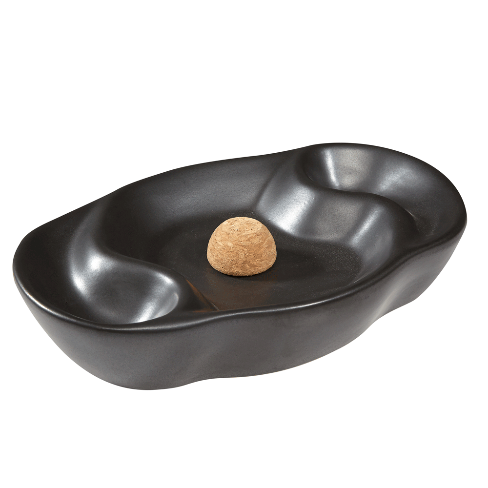 Black Ceramic Pipe Ashtray | Ceramic