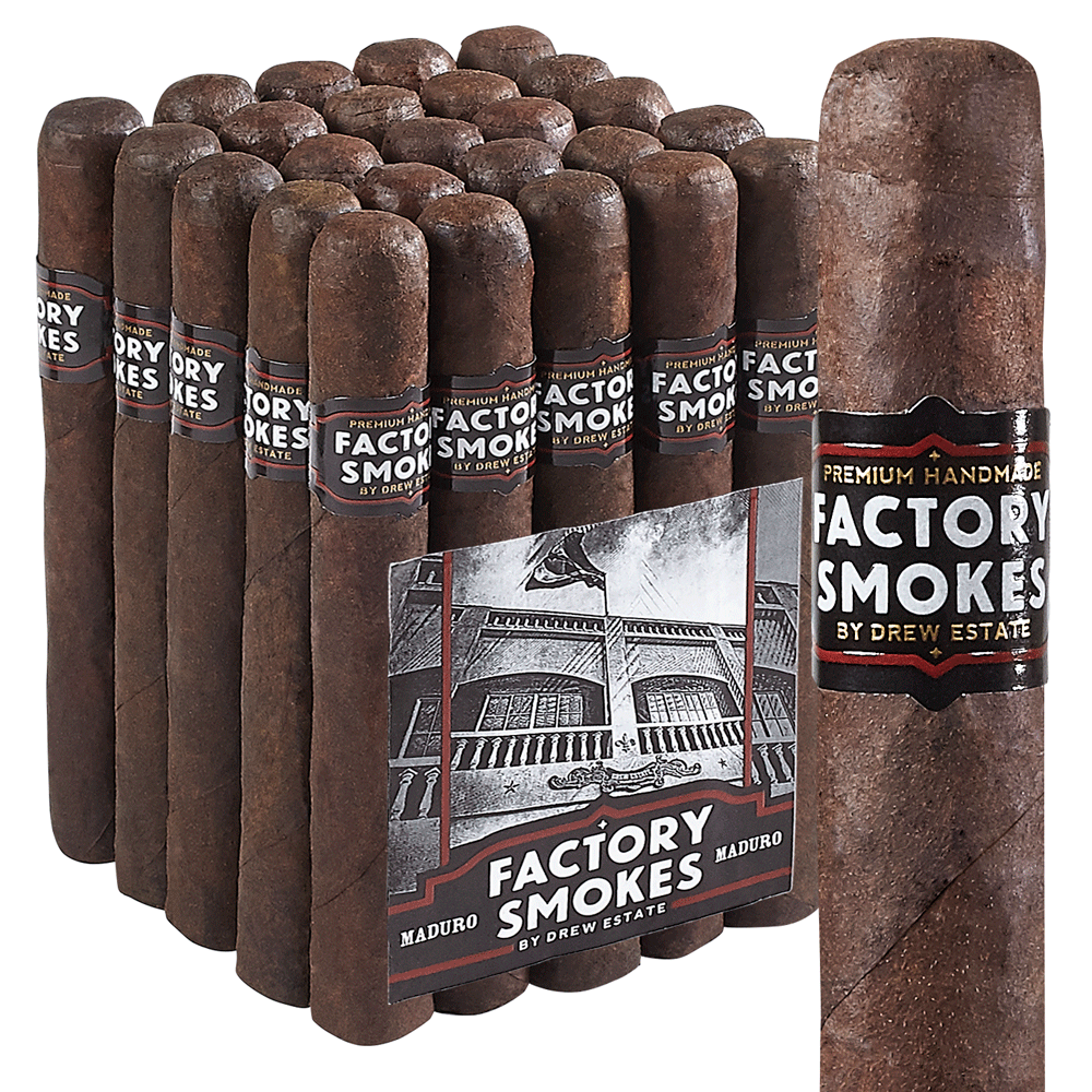 Drew Estate Factory Smokes Maduro | Toro | Pack of 25