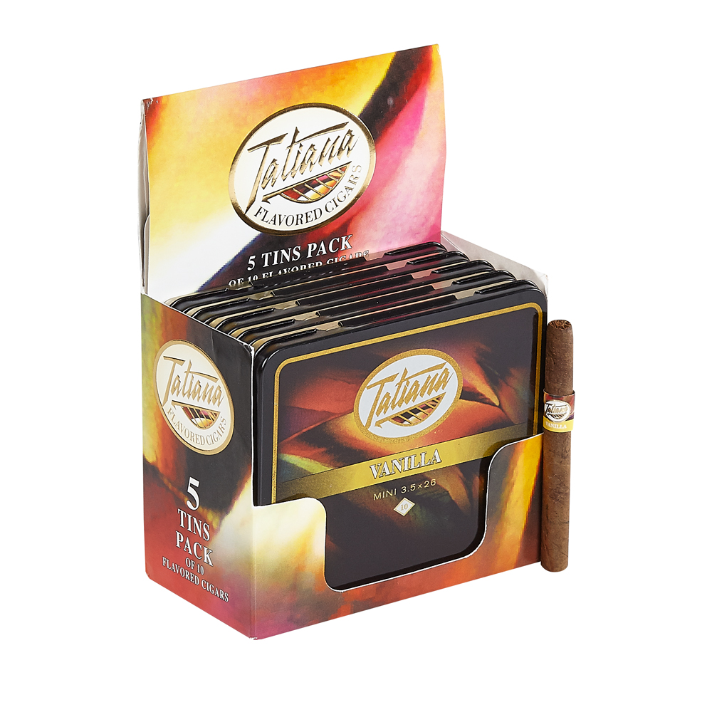 Tatiana Vanilla Flavored Cigars | Mini - Vanilla | Pack of 50