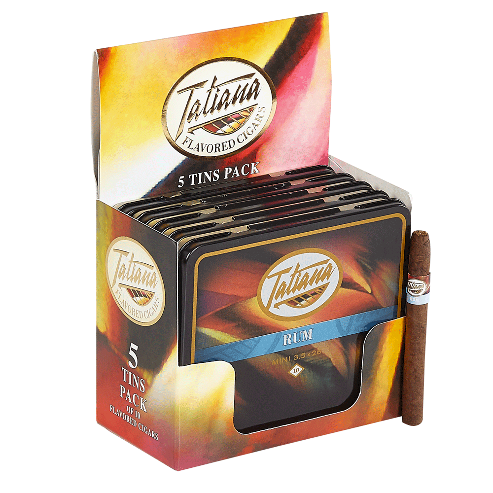 Tatiana Flavored Mini Cigarillos | Mini - Rum | Pack of 50