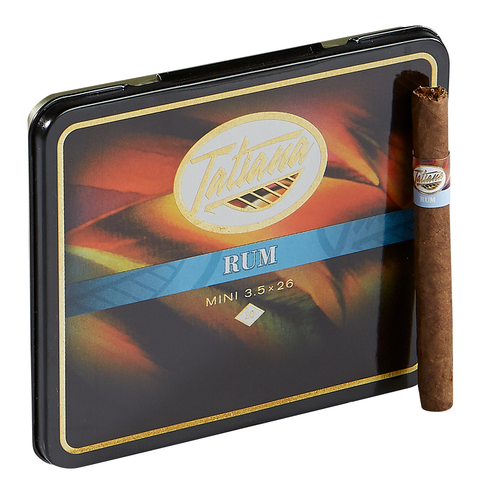 Tatiana Flavored Mini Cigarillos | Mini - Rum | Pack of 10