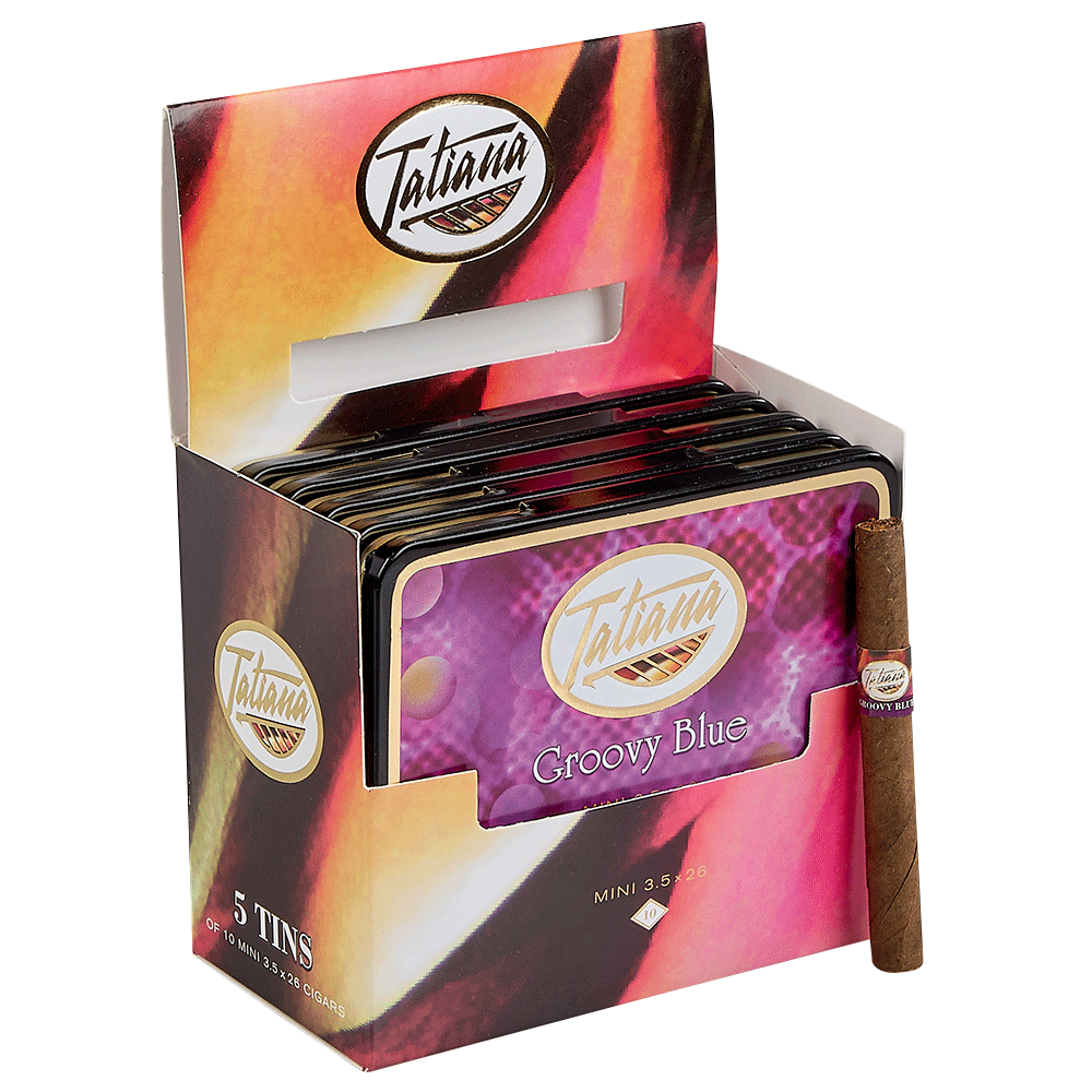 Tatiana Flavored Mini Cigarillos | Mini - Groovy Blue | Pack of 50