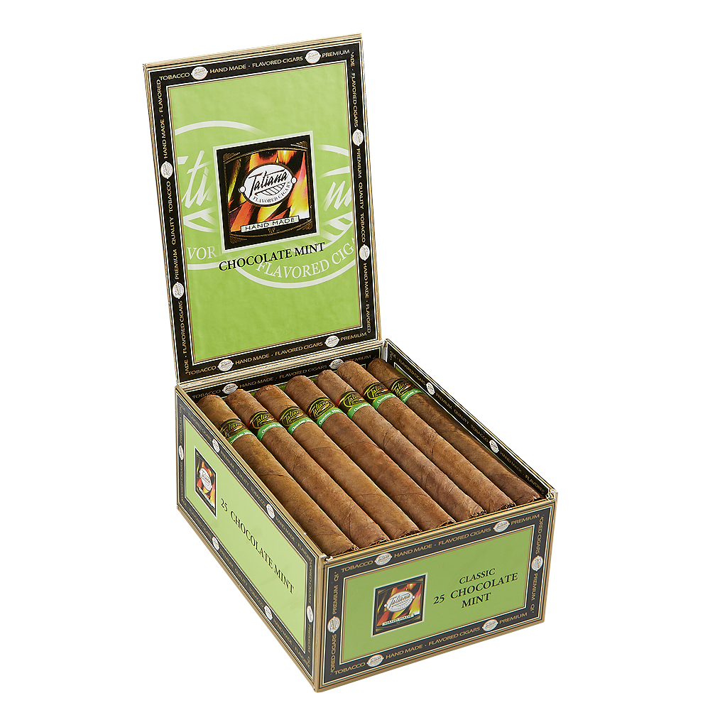 Tatiana Chocolate Mint Flavored Cigars | Corona - Classic Chocolate Mint | Box of 25