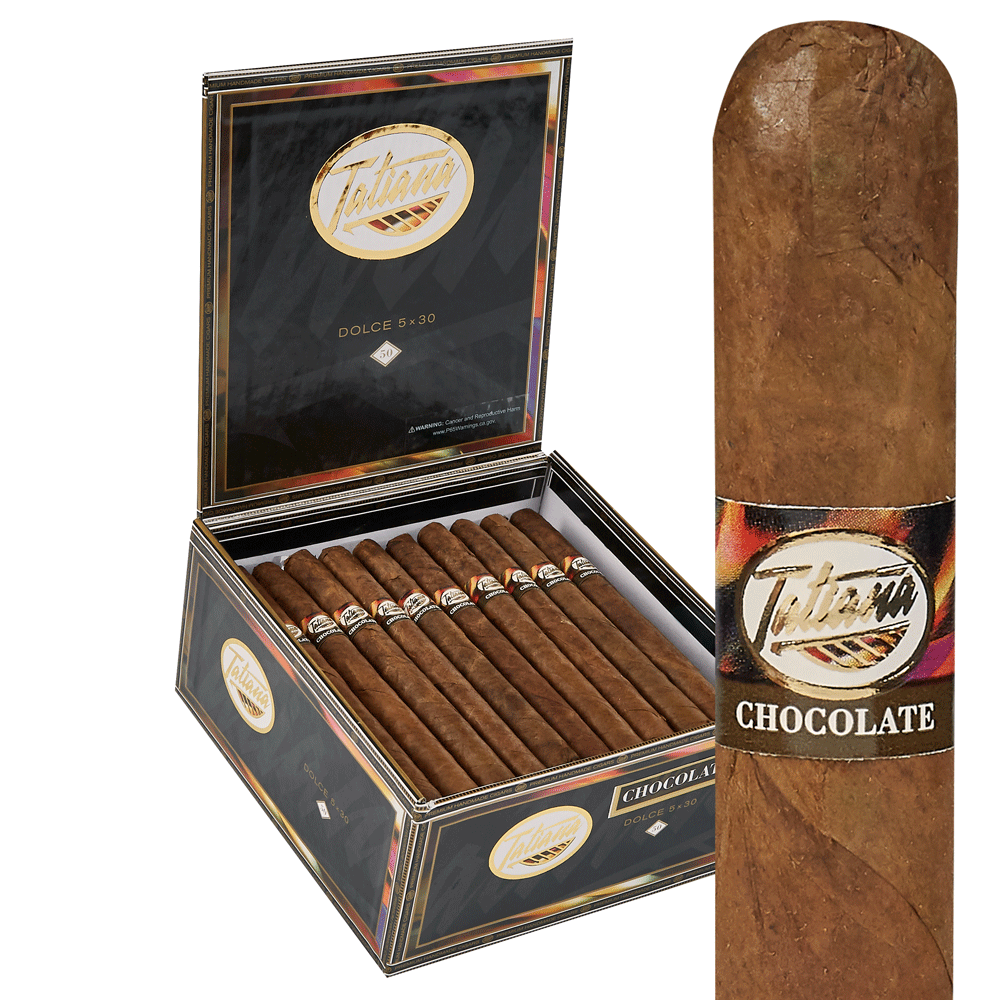 Tatiana Chocolate Flavored Cigars | Cigarillos - Dolce Chocolate | Box of 50