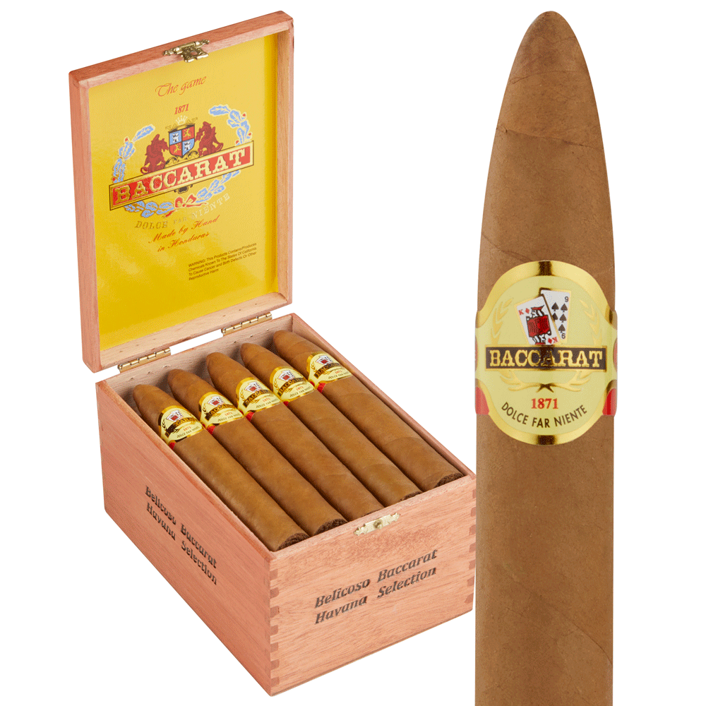 Baccarat | Belicoso | Box of 20
            
                
                    
                         + 5 Cigars