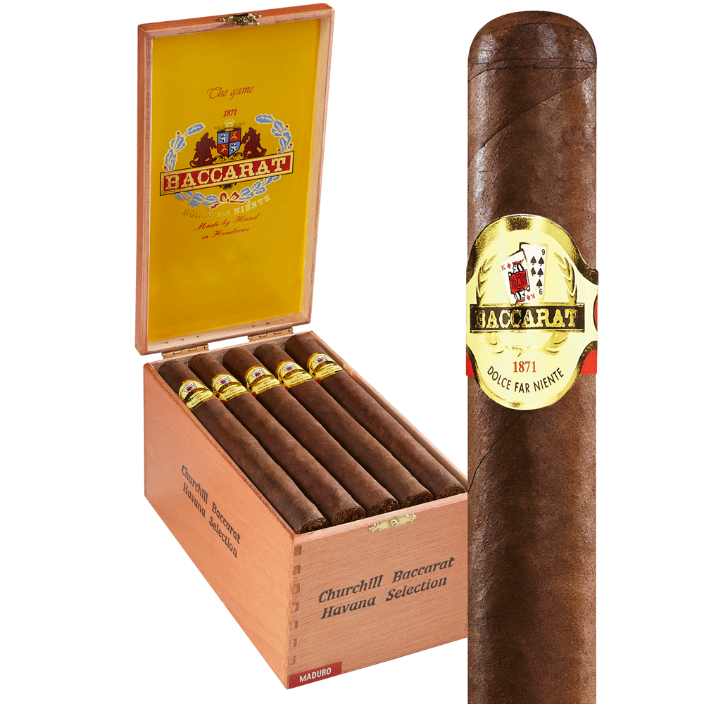 Baccarat Sumatra Corona | Churchill - Maduro | Box of 25
            
                
                    
                         + 5 Cigars