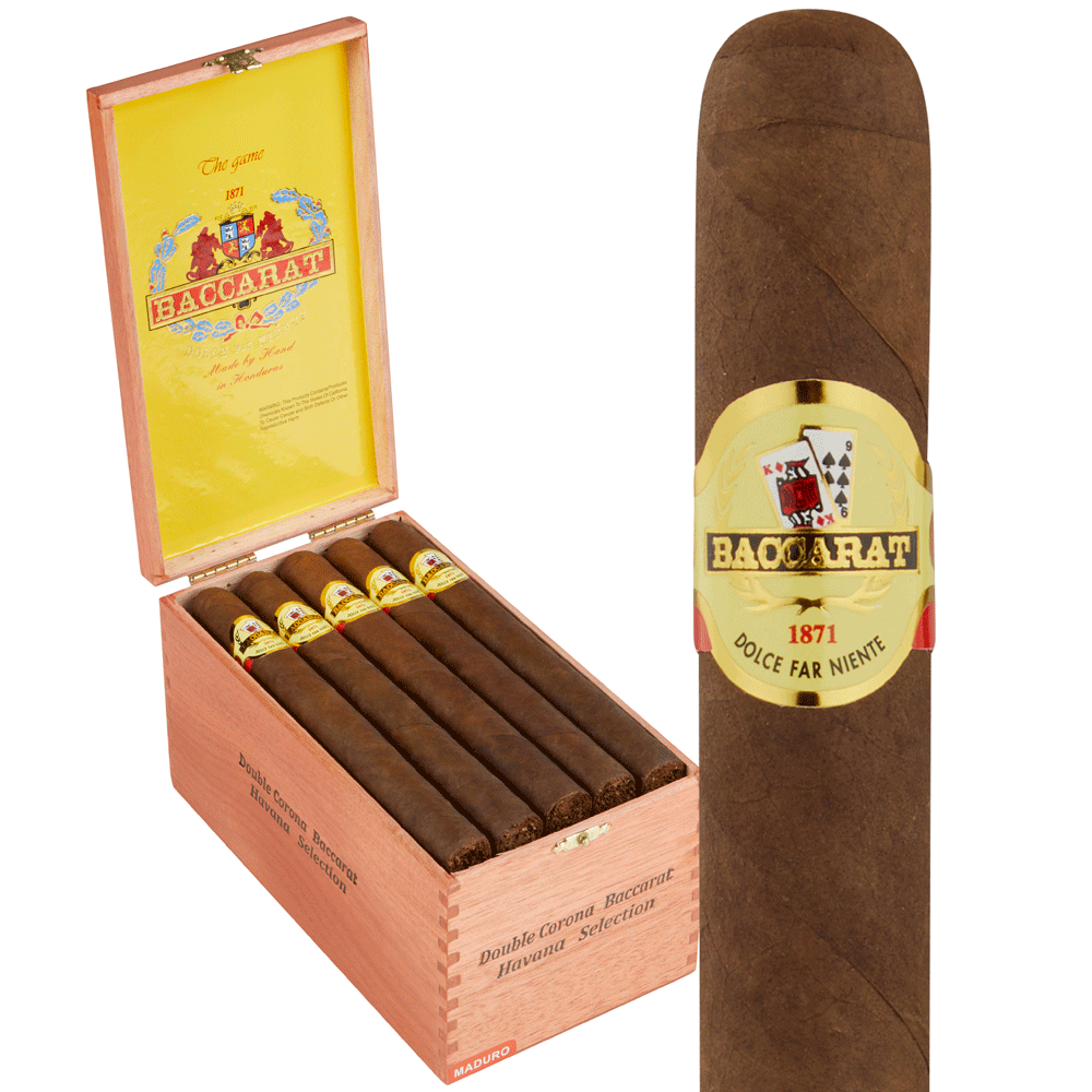 Baccarat Sumatra Corona | Double Corona - Maduro | Box of 25
            
                
                    
                         + 5 Cigars