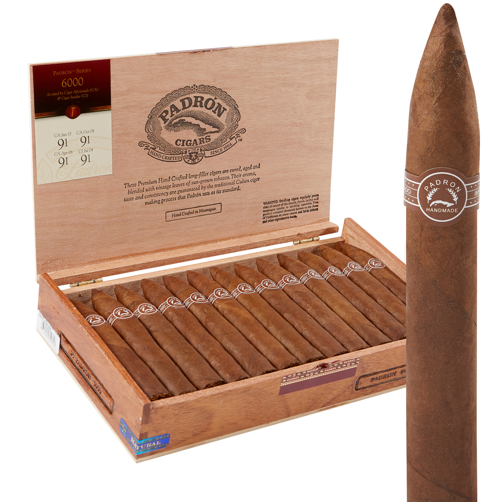 Padron | 6000 (Torpedo) - Natural | Box of 26