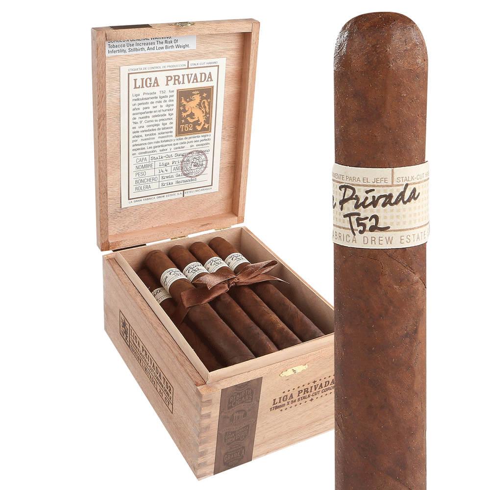 Drew Estate Liga Privada T52 | Corona Doble | Box of 24