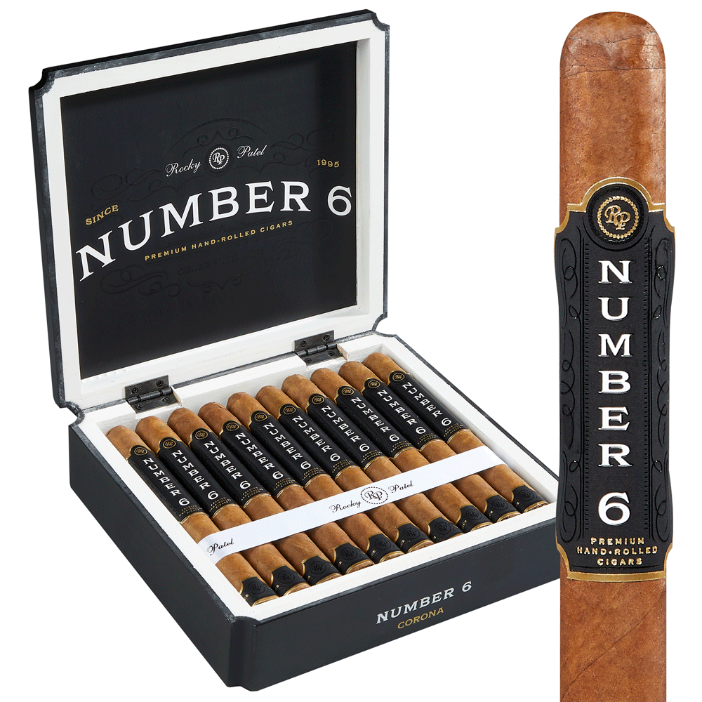 Rocky Patel Number 6 | Corona | Box of 20
            
                
                    
                         + 10 Cigars