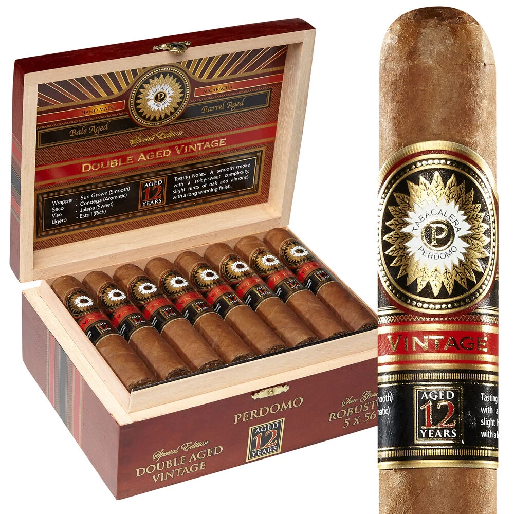 Perdomo Double Aged 12 Year Vintage Sun Grown | Robusto | Pack of 5