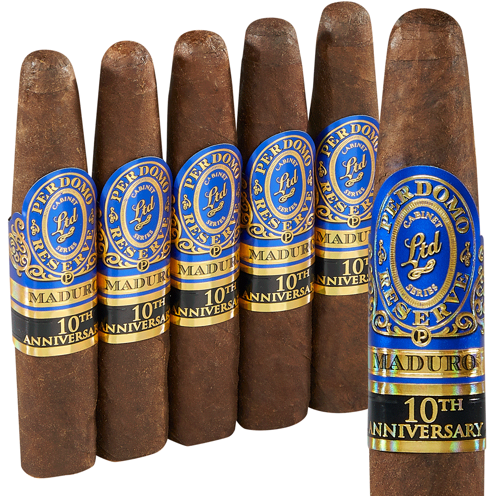 Perdomo Reserve 10th Anniversary Box-Pressed Maduro | Figurado | Pack of 5