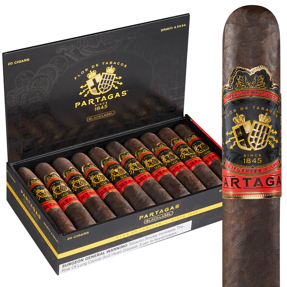 Partagas Black Label | Bravo | Box of 20
            
                
                    
                         + 5 Cigars