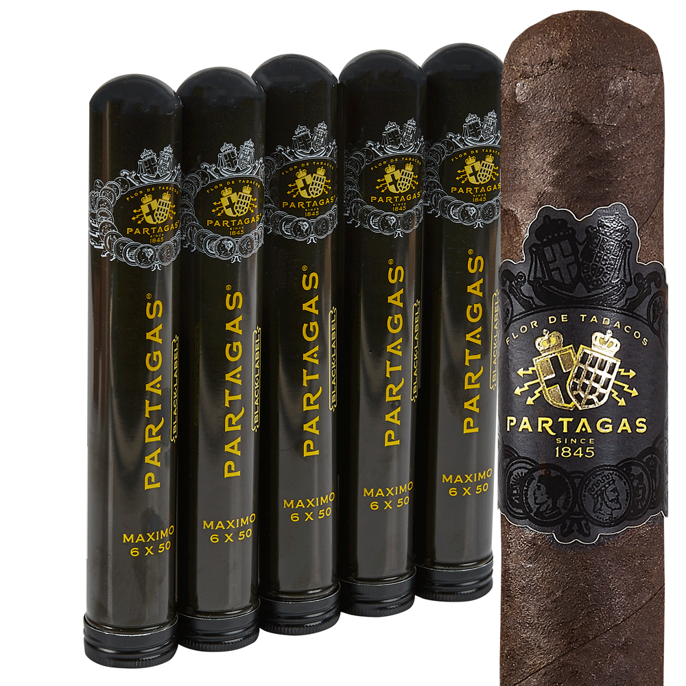 Partagas Black Label | Maximo Tubos | Pack of 5