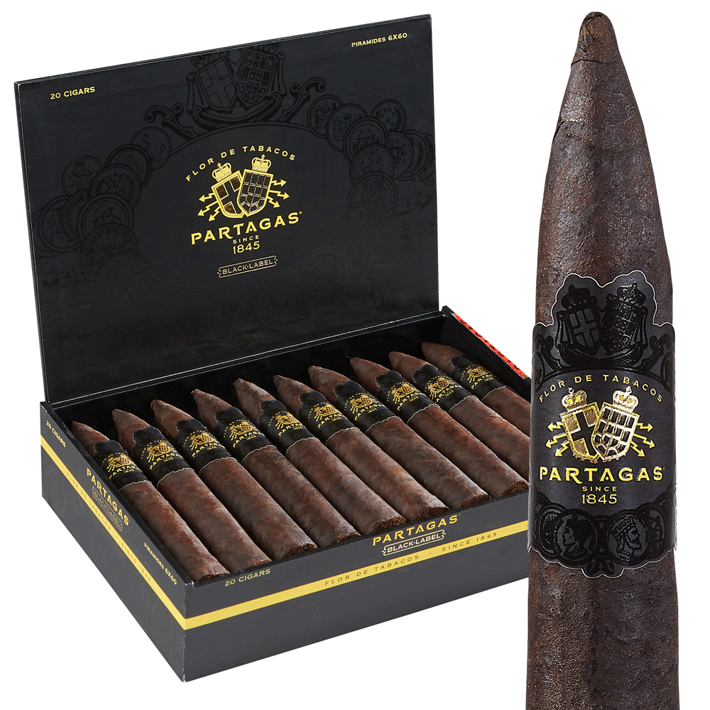 Partagas Black Label | Piramide | Box of 20
            
                
                    
                         + 5 Cigars
