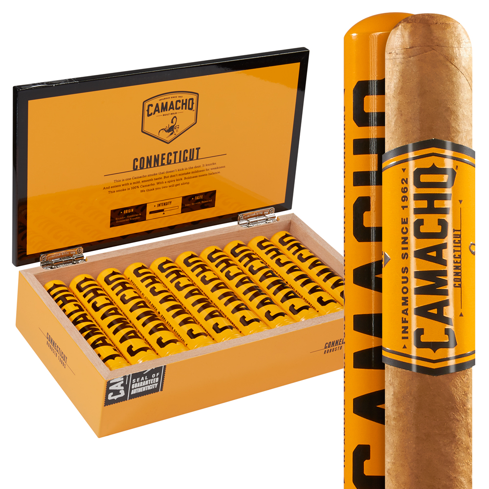 Camacho Connecticut | Robusto Tubo | Box of 20