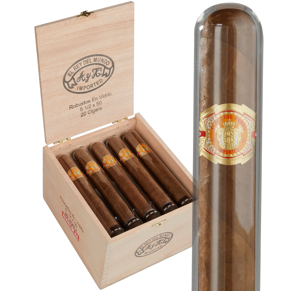 El Rey del Mundo Naturals | Robusto En Vidrio | Box of 20