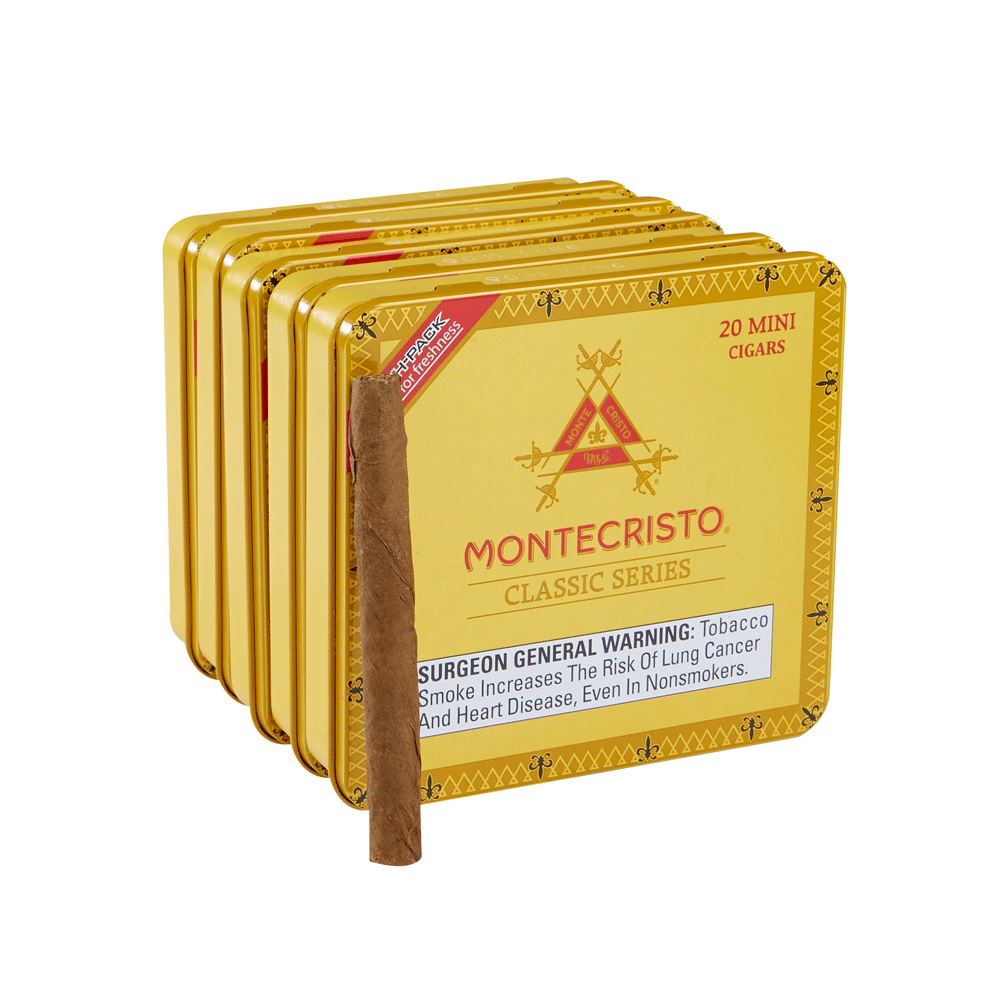 Montecristo Classic Miniatures | Mini Cigarillo | Pack of 100