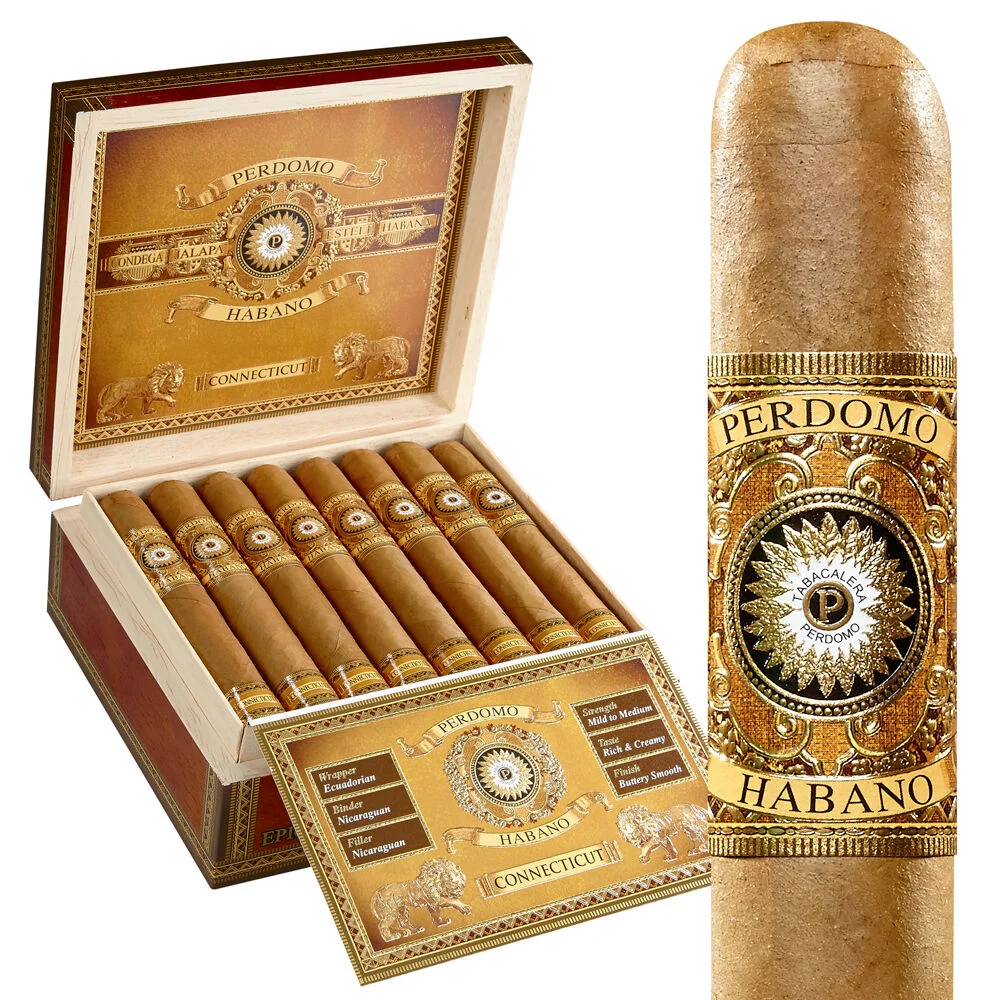 Perdomo Habano Bourbon Barrel-Aged Connecticut | Torpedo | Pack of 5