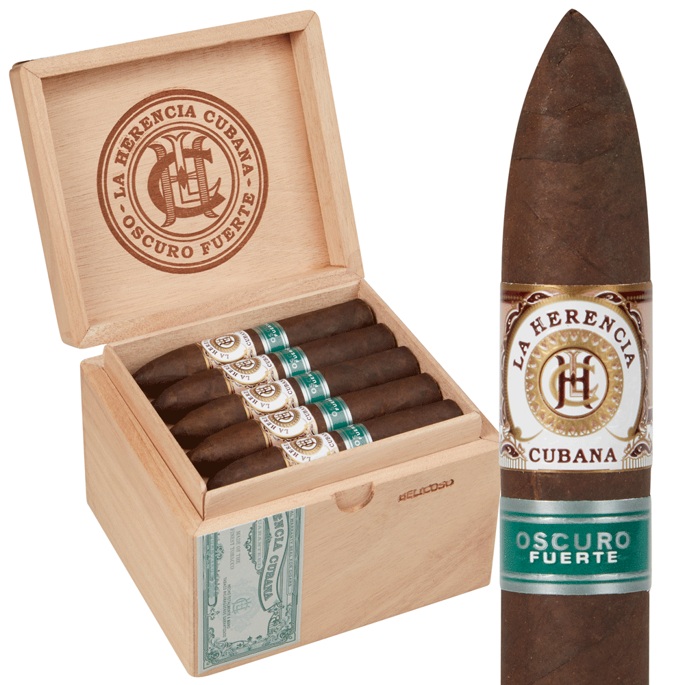 La Herencia Cubana Oscuro Fuerte | Belicoso | Box of 20